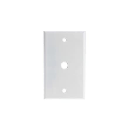 Cable Wholesale Wall Plate, 1 hole for F-pin Connector, White ASF-20254WH